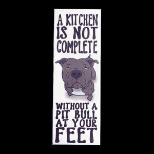 Black & White Pit Bull Terrier Dog Kitchen Magnet